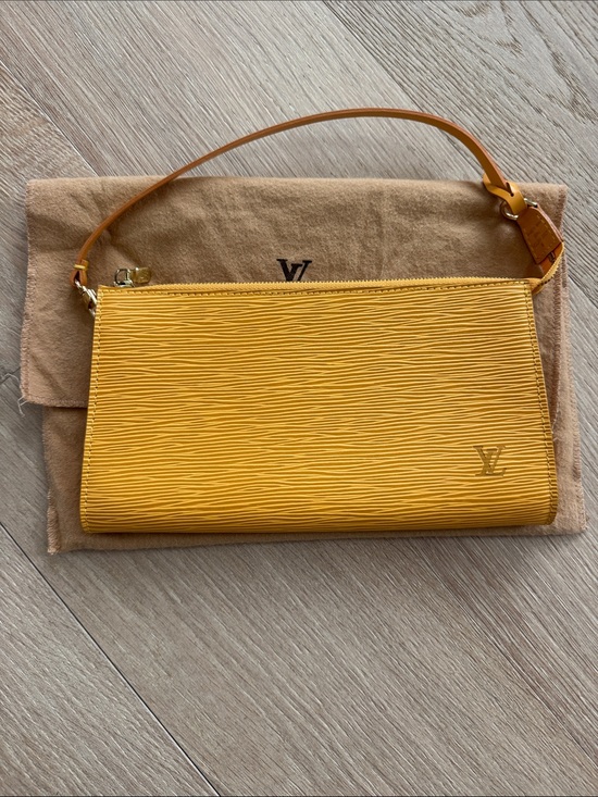 Louis Vuitton Handbags - Authentic Louis Vuitton Yellow Epi Leather Wristlet Clutch